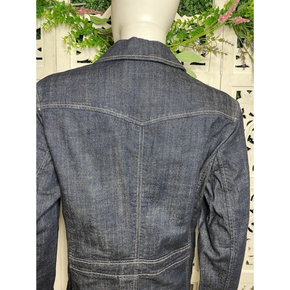 Eddie Bauer Women’s Blue Denim 4 Pockets Jacket Size Large EUC - Picture 7 of 11